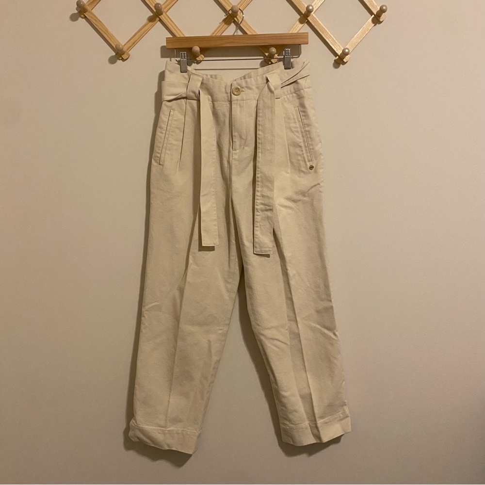 Scotch & Soda Maison Scotch Summer Edition Cream Tapered Trousers size Medium